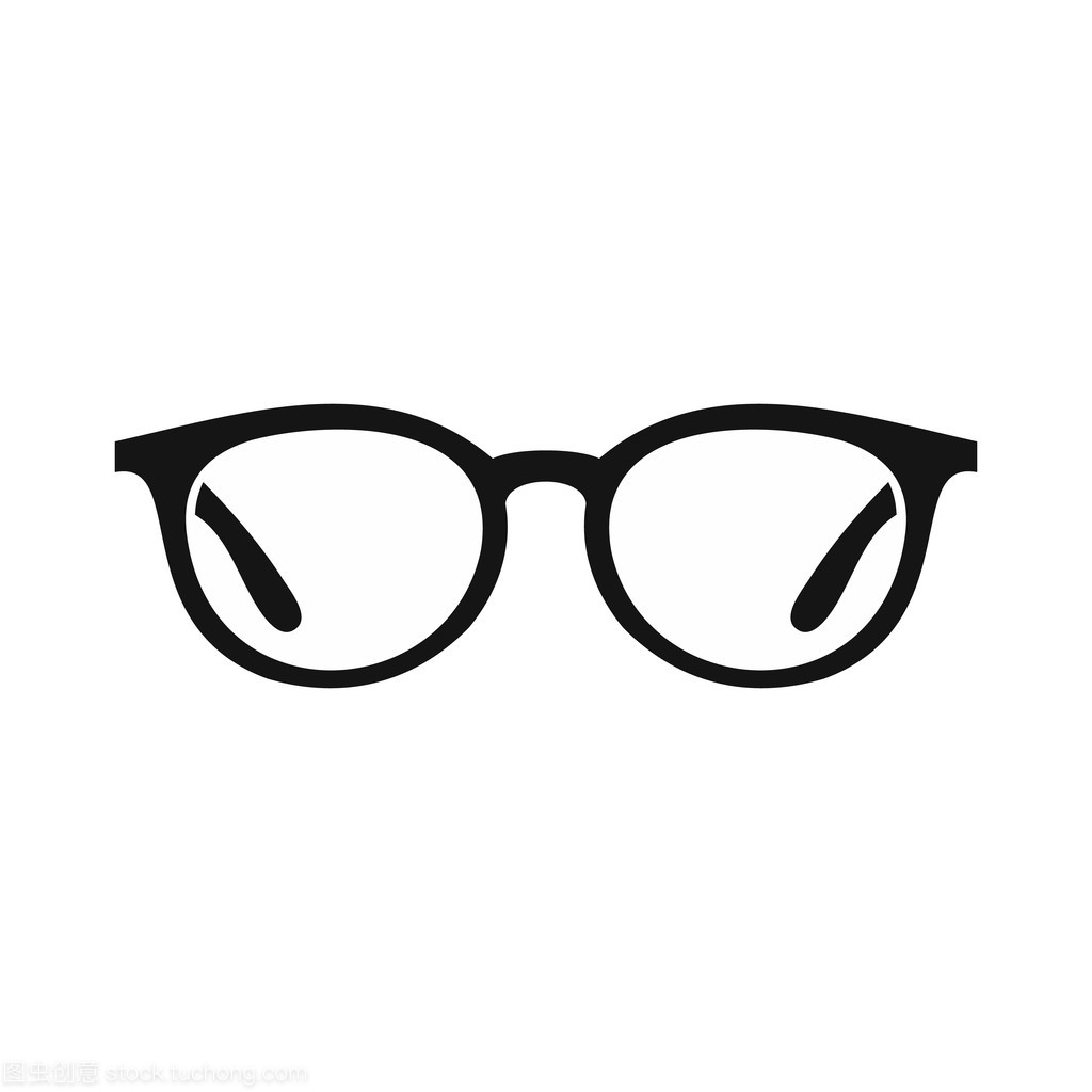 簡約風格的眼鏡圖標設計